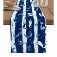 thumbnail image 1 of Table Runner Cartoon Sailboat Conch Table Decoration for Kitchen Dinning Blue White Ocean Table Decoration for Indoor Outdoor Party Wedding Decor 13x72inch, 1 of 7