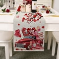 thumbnail image 1 of Table Runner Clearance! 2023 Valentines Day Wedding Red Valentine's Day Table Flag Home Decor Waterproof Tablecloth Wedding Party Doilies Valentines Day Decorations 1Pc Table Runner, 1 of 5