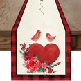 thumbnail image 1 of Table Runner Clearance! Buffalo Plaid Valentine Day Table Runner Anniversary Holiday Kitchen Dining Table Decoration for Home Party Indoor Valentines Day Decorations 1X Table Runner, 1 of 9