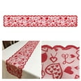 thumbnail image 1 of Table Runner Clearance! Bulestore Valentine's Day Table Flag Decoration Red Knitted Love Table Flag Valentines Day Decorations 1Pc Table Runner, 1 of 7