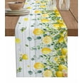 thumbnail image 1 of Table Runner Dresser Scarf 13 x 108 Inch Yellow Lemon Eucalyptus Leaf Watercolor Plant Wood Grain Table Runners Non-Slip Heat Kitchen Dining Table Decor for Indoor Outdoor Home Party Decoration, 1 of 7