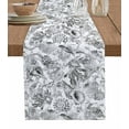 thumbnail image 1 of Table Runner Dresser Scarf 13 x 120 Inch Summer Grey Ocean Seahorse Seashell Starfish Coral Table Runners Non-Slip Heat Kitchen Dining Table Decor for Indoor Outdoor Home Party Decoration, 1 of 7
