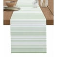 thumbnail image 1 of Table Runner Dresser Scarf 13 x 36 Inch Sage Green Striped Nature Abstract Art Classic Table Runners Non-Slip Heat Resistant Kitchen Dining Table Decor for Indoor Outdoor Home Party Decoration, 1 of 7