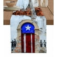thumbnail image 1 of Table Runner Dresser Scarf 13 x 48 Inch Puerto Rico Flag Country Rustic Shabby Door Wall Graffiti Table Runners Non-Slip Heat Kitchen Dining Table Decor for Indoor Outdoor Home Party Decoration, 1 of 7