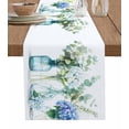 thumbnail image 1 of Table Runner Dresser Scarf 13 x 60 Inch Spring Floral Vintage Hydrangea Flower Leaf Plant Bottle Table Runners Non-Slip Heat Kitchen Dining Table Decor for Indoor Outdoor Home Party Decoration, 1 of 7