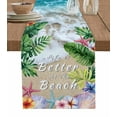 thumbnail image 1 of Table Runner Dresser Scarf 13 x 60 Inch Summer Life Is Better At The Beach Plants Starfish Shell Table Runners Non-Slip Heat Kitchen Dining Table Decor for Indoor Outdoor Home Party Decoration, 1 of 7
