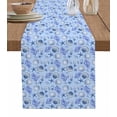 thumbnail image 1 of Table Runner Dresser Scarf 13 x 70 Inch Classic Summer Blue Coral Shell Starfish Table Runners Non-Slip Heat Kitchen Dining Table Decor for Indoor Outdoor Home Party Decoration, 1 of 7