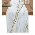 thumbnail image 1 of Table Runner Dresser Scarf 13 x 70 Inch Gray Marble Gold Lines Abstract Crack Modern Art Table Runners Non-Slip Heat Resistant Kitchen Dining Table Decor for Indoor Outdoor Home Party Decoration, 1 of 7