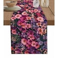thumbnail image 1 of Table Runner Dresser Scarf 13 x 70 Inch Spring Flowers Pink Purple Floral Realistic Table Runners Non-Slip Heat Kitchen Dining Table Decor for Indoor Outdoor Home Party Decoration, 1 of 7