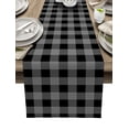 thumbnail image 1 of Table Runner Dresser Scarf 13 x 72 Inch Pastoral Style Black Grey Lattice Table Runners Non-Slip Heat Kitchen Dining Table Decor for Kitchen Farmhouse Indoor Outdoor Home Party, 1 of 7