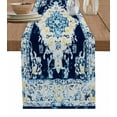 thumbnail image 1 of Table Runner Dresser Scarf 13 x 72 Inch Vintage Abstract Blue Bohemian Farmhouse Tribal Table Runners Non-Slip Heat Resistant Kitchen Dining Table Decor for Indoor Outdoor Home Party Decoration, 1 of 7