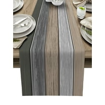 Table Runner Dresser Scarf 13 x 90 Inch Retro Country Style Gradient Wood Grain Table Runners Non-Slip Heat Kitchen Dining Table Decor for Kitchen Farmhouse Indoor Outdoor Home Party