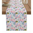 thumbnail image 1 of Table Runner Dresser Scarf 13 x 90 Inch Summer Retro Pink Blue Watercolor Ocean Coral Fish Table Runners Non-Slip Heat Kitchen Dining Table Decor for Indoor Outdoor Home Party Decoration, 1 of 7