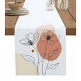 thumbnail image 1 of Table Runner Dresser Scarf 14 x 72 Inch Floral Line Minimalist Flower Modern Table Runners Non-Slip Heat Resistant Kitchen Dining Table Decor for Indoor Outdoor Home Party Decoration, 1 of 7