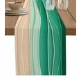 thumbnail image 1 of Table Runner Dresser Scarf 14 x 72 Inch Sage Green Ripple Sage Green Gradient Abstract Line Table Runners Non-Slip Heat Resistant Kitchen Dining Table Decor for Indoor Outdoor Home Party Decoration, 1 of 7