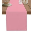 thumbnail image 1 of Table Runner Dresser Scarf 16 x 72 Inch Pink Solid Color Table Runners Non-Slip Heat Kitchen Dining Table Decor for Kitchen Farmhouse Indoor Outdoor Home Party, 1 of 7