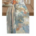 thumbnail image 1 of Table Runner Dresser Scarf 16 x 72 Inch Summer Ocean Sunset Oil Painting Blue Red and Orange Table Runners Non-Slip Heat Kitchen Dining Table Decor for Indoor Outdoor Home Party Decoration, 1 of 7
