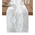 thumbnail image 1 of Table Runner Dresser Scarf 18 x 72 Inch Abstract White and Gray Marble with Golden Line Table Runners Non-Slip Heat Kitchen Dining Table Decor for Kitchen Farmhouse Indoor Outdoor Home Party, 1 of 7
