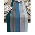 thumbnail image 1 of Table Runner Dresser Scarf 18 x 72 Inch Rustic Farm Wood Gradient Blue Grey Table Runners Non-Slip Heat Kitchen Dining Table Decor for Kitchen Farmhouse Indoor Outdoor Home Party, 1 of 7