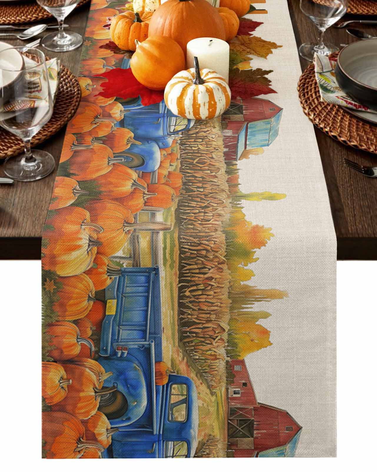 Table Runner Dresser Scarves 72 Inch Long,Fall Thanksgiving