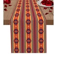 thumbnail image 1 of Table Runner Dresser Scarves 108 Inch Long, Indian Geometric Ethnic Tribal Art Linen Dining Table Runners Abstract Vintage Native Texture Tabletop Scarf for Wedding Holiday Party Kitchen, 1 of 7