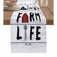 thumbnail image 1 of Table Runner Dresser Scarves 108 Inch Long, Rustic Farm Barn Windmill Animal Linen Dining Table Runners Retro Wood Boards Tabletop Scarf for Wedding Holiday Party Kitchen, 1 of 7