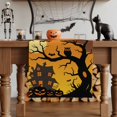 thumbnail image 1 of Table Runner Dresser Scarves 120 Inch Long,Halloween Full Moon Night Linen Dining Table Runners Castle Haunted House Orange Tabletop Scarf for Wedding Holiday Party Kitchen, 1 of 9