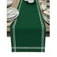 thumbnail image 1 of Table Runner Dresser Scarves 120 Inch Long, Modern Minimalism Hunter Green Linen Dining Table Runners St Patricks Olive Green Tabletop Scarf for Wedding Holiday Party Kitchen, 1 of 7