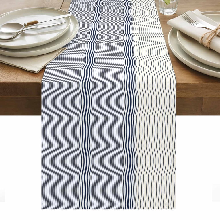 modern dresser scarf Table Runner Dresser Scarves 72 Inch Long,Abstract Blue Pink Marble Stone Linen Dining Table Runners Modern Liquid Texture Stripe Art Tabletop Scarf