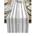 thumbnail image 1 of Table Runner Dresser Scarves 36 Inch Long, Boho Black Line Triangle Linen Dining Table Runners Modern Aesthetic Art on White Tabletop Scarf for Wedding Holiday Party Kitchen, 1 of 7