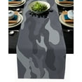 thumbnail image 1 of Table Runner Dresser Scarves 36 Inch Long, Gray Military Camouflage Army Art Linen Dining Table Runners Camo Forest Tabletop Scarf for Wedding Holiday Party Kitchen, 1 of 7
