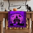 thumbnail image 1 of Table Runner Dresser Scarves 36 Inch Long,Halloween Castle Witch Full Moon Linen Dining Table Runners Purple Black Tree Bat Tabletop Scarf for Wedding Holiday Party Kitchen, 1 of 9