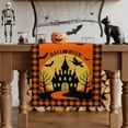 thumbnail image 1 of Table Runner Dresser Scarves 36 Inch Long,Halloween Full Moon Night Castle Linen Dining Table Runners Pumpkin Bat Orange Black Tabletop Scarf for Wedding Holiday Party Kitchen, 1 of 9