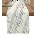 thumbnail image 1 of Table Runner Dresser Scarves 36 Inch Long, Notes on Musical Sheet Linen Dining Table Runners Black Ink Painting Notation Tabletop Scarf for Wedding Holiday Party Kitchen, 1 of 7