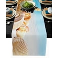 thumbnail image 1 of Table Runner Dresser Scarves 36 Inch Long, Ocean Starfish Shell Conch on Beach Linen Dining Table Runners Summer Tropical Coastal Scenery Tabletop Scarf for Wedding Holiday Party Kitchen, 1 of 7
