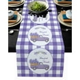 thumbnail image 1 of Table Runner Dresser Scarves 36 Inch Long, Rustic Farm Car with Lavender Linen Dining Table Runners Purple White Buffalo Gingham Tabletop Scarf for Wedding Holiday Party Kitchen, 1 of 7