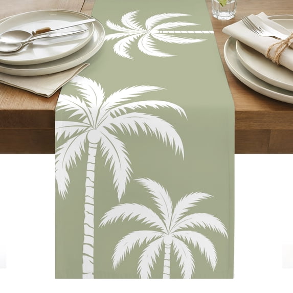 Table Runner Dresser Scarves 36 Inch Long,Summer Tropical Palm Tree ...