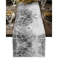 thumbnail image 1 of Table Runner Dresser Scarves 48 Inch Long, Geometric Art Circle Floral Texture Linen Dining Table Runners Abstract Grey Oil Painting Graffiti Tabletop Scarf for Wedding Holiday Party Kitchen, 1 of 9