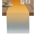 thumbnail image 1 of Table Runner Dresser Scarves 48 Inch Long, Orange Gray Gradient Minimalist Art Linen Dining Table Runners Modern Abstract Stripe Line Tabletop Scarf for Wedding Holiday Party Kitchen, 1 of 7