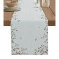 thumbnail image 1 of Table Runner Dresser Scarves 48 Inch Long, Spring Garden Flower Plants Art Linen Dining Table Runners Retro Butterfly with Floral Tree Tabletop Scarf for Wedding Holiday Party Kitchen, 1 of 7