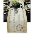thumbnail image 1 of Table Runner Dresser Scarves 60 Inch Long, Black Queen Bee and Crown on Vintage Letter Back Linen Dining Table Runners Farmhouse Tabletop Scarf for Wedding Holiday Party Kitchen, 1 of 7