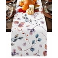 thumbnail image 1 of Table Runner Dresser Scarves 60 Inch Long,Thanksgiving Botanical Leaves on White Linen Dining Table Runners Seamless Fall Foliage Plant Tabletop Scarf for Wedding Holiday Party Kitchen, 1 of 9