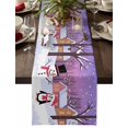 thumbnail image 1 of Table Runner Dresser Scarves 60 Inch Long,Winter Cartoon Snowman Linen Dining Table Runners, 1 of 9