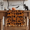 thumbnail image 1 of Table Runner Dresser Scarves 70 Inch Long,Pumpkin Ghost Skull Bat Orange Black Linen Dining Table Runners Halloween Tomb Spiderweb Tabletop Scarf for Wedding Holiday Party Kitchen, 1 of 9