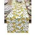 thumbnail image 1 of Table Runner Dresser Scarves 70 Inch Long, Seamless Lemon Summer Fruit Linen Dining Table Runners Leaves Floral Bee on White Tabletop Scarf for Wedding Holiday Party Kitchen, 1 of 7