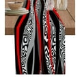 thumbnail image 1 of Table Runner Dresser Scarves 72 Inch Long, Abstract Red Black Stripe Linen Dining Table Runners Zebra Animal Skin Texture Tabletop Scarf for Wedding Holiday Party Kitchen, 1 of 7