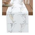 thumbnail image 1 of Table Runner Dresser Scarves 72 Inch Long, Abstract Sketch Greyhound Dog Linen Dining Table Runners Line Animal on White Tabletop Scarf for Wedding Holiday Party Kitchen, 1 of 7