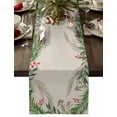 thumbnail image 1 of Table Runner Dresser Scarves 72 Inch Long, Christmas Watercolor Squirrel Pine Cone Linen Dining Table Runners Tree Branch Berry on Burlap Tabletop Scarf for Wedding Holiday Party Kitchen, 1 of 7