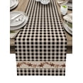 thumbnail image 1 of Table Runner Dresser Scarves 72 Inch Long, Country Farm Star Berries Linen Dining Table Runners Vintage Black Linen Plaid Tabletop Scarf for Wedding Holiday Party Kitchen, 1 of 7