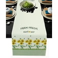 thumbnail image 1 of Table Runner Dresser Scarves 72 Inch Long, Green and White Lattice Yellow Sunflowers Linen Dining Table Runners Farm Grass Tabletop Scarf for Wedding Holiday Party Kitchen, 1 of 7